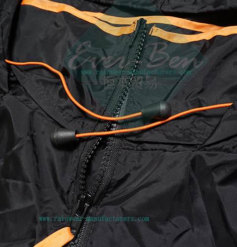 polyester rainwear collar